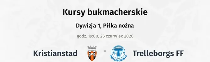 Kristianstad - Trelleborgs FF kursy bukmacherskie