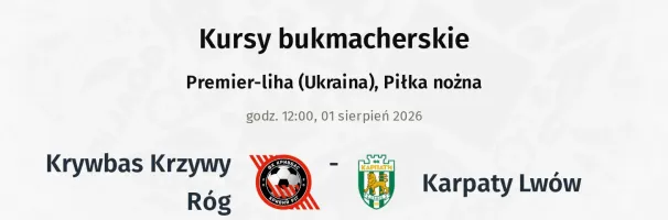 Krywbas Krzywy Róg - Karpaty Lwów kursy bukmacherskie