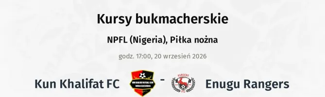 Kun Khalifat FC - Enugu Rangers kursy bukmacherskie