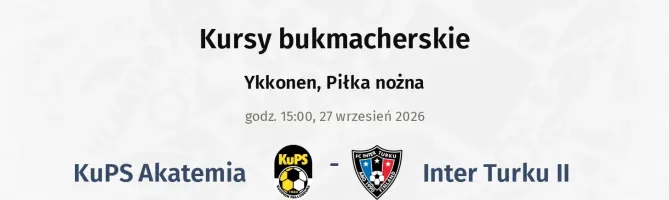 KuPS Akatemia - Inter Turku II kursy bukmacherskie
