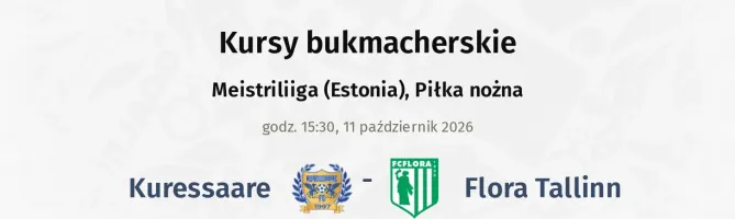 Kuressaare - Flora Tallinn kursy bukmacherskie