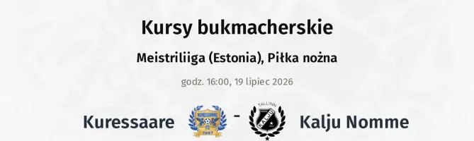 Kuressaare - Kalju Nomme kursy bukmacherskie
