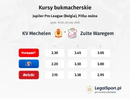 KV Mechelen - Zulte Waregem kursy bukmacherskie