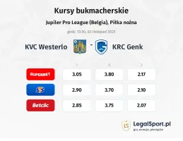 KVC Westerlo - Genk kursy bukmacherskie