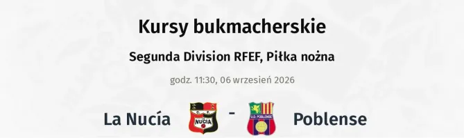 La Nucía - Poblense kursy bukmacherskie