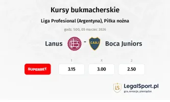 Lanus - Boca Juniors kursy bukmacherskie