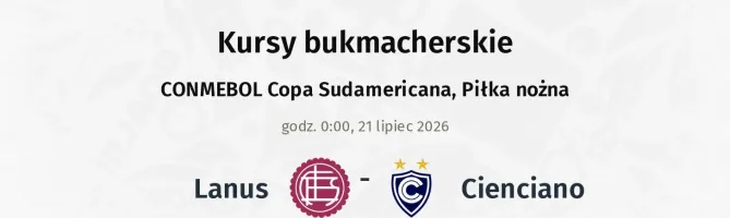 Lanus - Cienciano kursy bukmacherskie