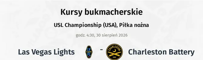 Las Vegas Lights - Charleston Battery kursy bukmacherskie