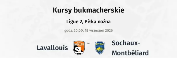 Lavallouis - Sochaux kursy bukmacherskie