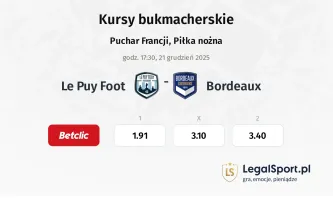 Le Puy Foot - Bordeaux kursy bukmacherskie
