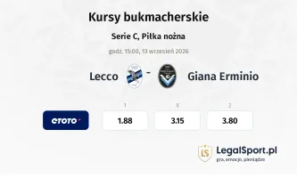 Lecco - Giana Erminio kursy bukmacherskie