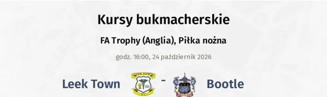 Leek Town - Bootle kursy bukmacherskie