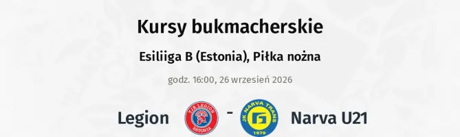 Legion - Narva U21 kursy bukmacherskie
