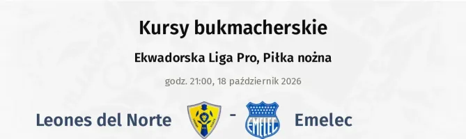 Leones del Norte - Emelec kursy bukmacherskie