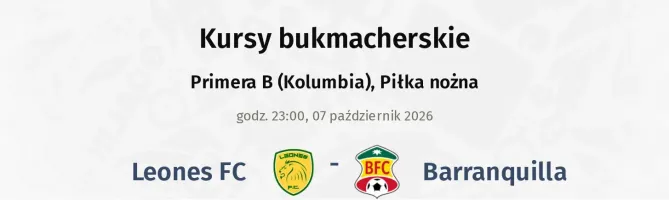 Leones FC - Barranquilla kursy bukmacherskie