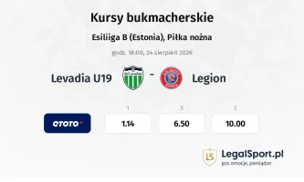 Levadia U19 - Legion kursy bukmacherskie