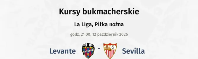 Levante - Sevilla kursy bukmacherskie