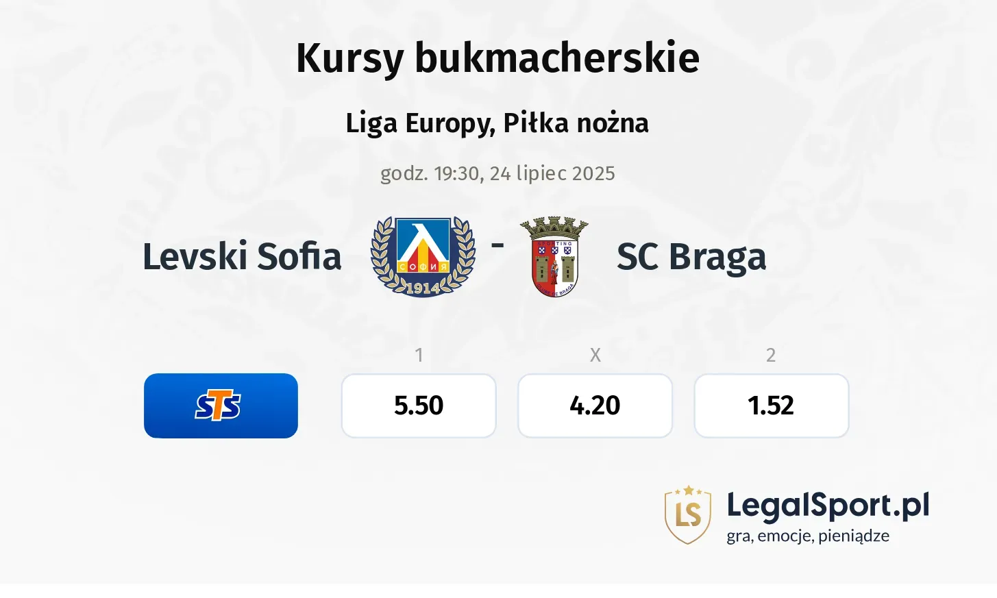 Kursy Levski Sofia - SC Braga