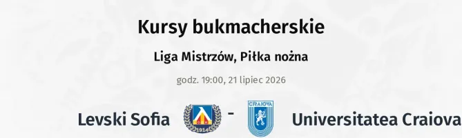 Levski Sofia - Universitatea Craiova kursy bukmacherskie