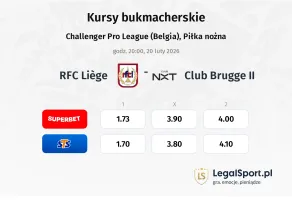 Liège - Club Brugge II kursy bukmacherskie