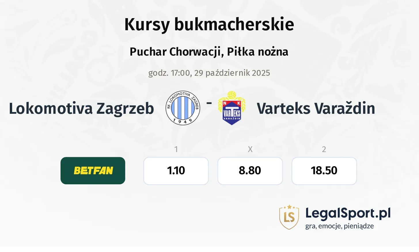 Lokomotiva Zagreb - Varteks Varaždin kursy bukmacherskie