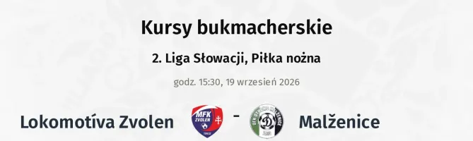 Lokomotíva Zvolen - Malženice kursy bukmacherskie