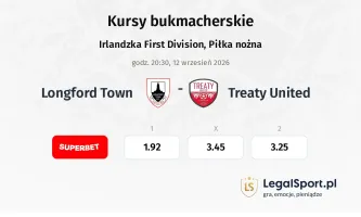 Longford Town - Treaty United kursy bukmacherskie