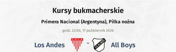 Los Andes - All Boys kursy bukmacherskie