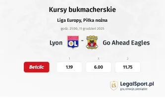 Lyon - GO Ahead Eagles kursy bukmacherskie