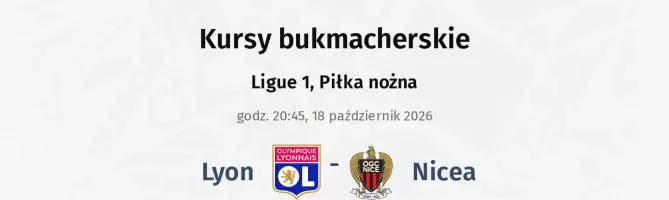 Lyon - Nice kursy bukmacherskie