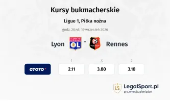Lyon - Rennes kursy bukmacherskie