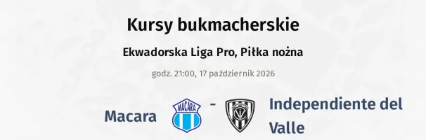Macara - Independiente del Valle kursy bukmacherskie