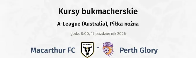 Macarthur FC - Perth Glory kursy bukmacherskie