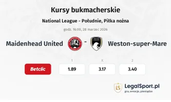 Maidenhead United - Weston-super-Mare kursy bukmacherskie