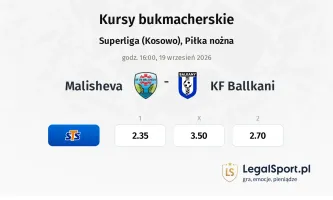 Malisheva - KF Ballkani  kursy bukmacherskie