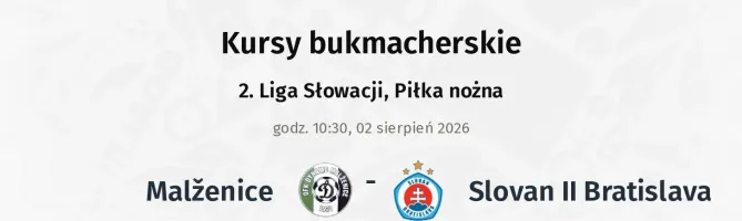 Malženice - Slovan Bratislava II kursy bukmacherskie