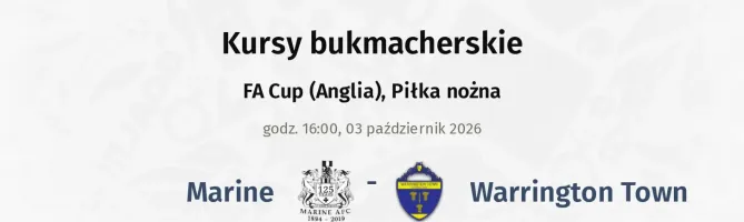 Marine - Warrington Town kursy bukmacherskie