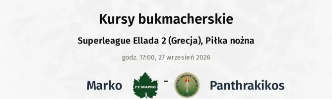 Marko - Panthrakikos kursy bukmacherskie