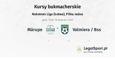 Mārupe - Valmiera / BSS kursy bukmacherskie