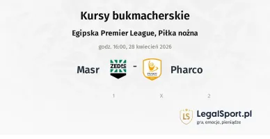 Masr - Pharco kursy bukmacherskie