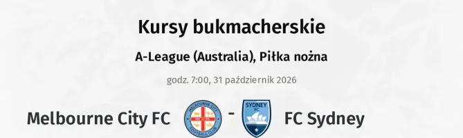 Melbourne City FC - FC Sydney kursy bukmacherskie