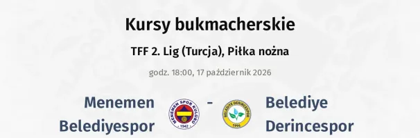 Menemen Belediyespor - Belediye Derincespor kursy bukmacherskie