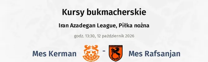 Mes Kerman - Mes Rafsanjan kursy bukmacherskie