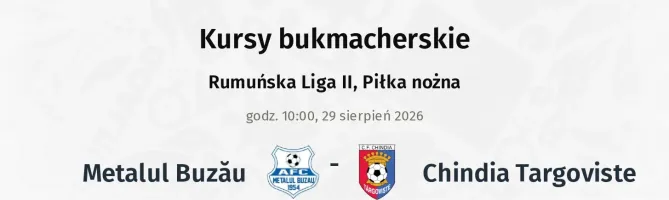 Metalul Buzău - Chindia Targoviste kursy bukmacherskie