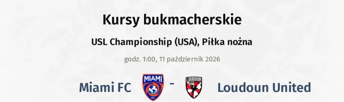 Miami FC - Loudoun United kursy bukmacherskie