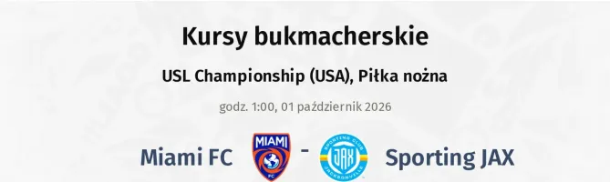 Miami FC - Sporting JAX kursy bukmacherskie