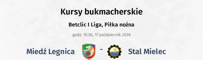 Miedź Legnica - Stal Mielec kursy bukmacherskie