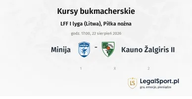 Minija - Kauno Žalgiris II kursy bukmacherskie