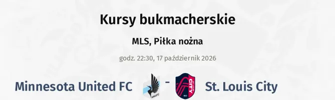 Minnesota United FC - St. Louis City kursy bukmacherskie