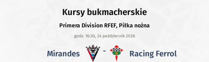 Mirandes - Racing Ferrol kursy bukmacherskie